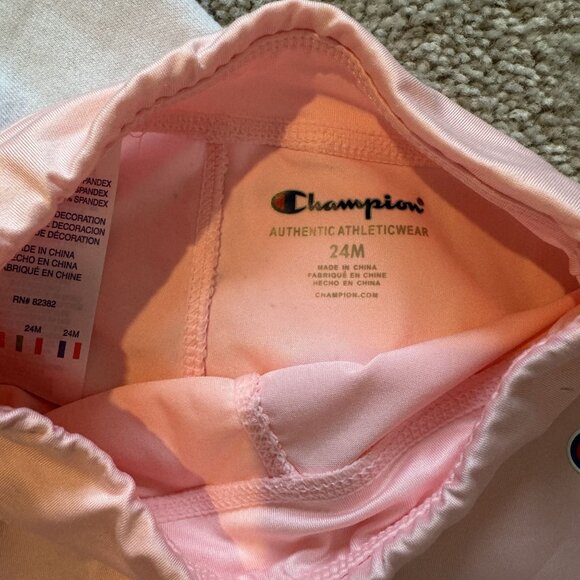 Champion Set Pink Leggings White Sweatshirt Toddler size 24 months - Picture 3 of 6